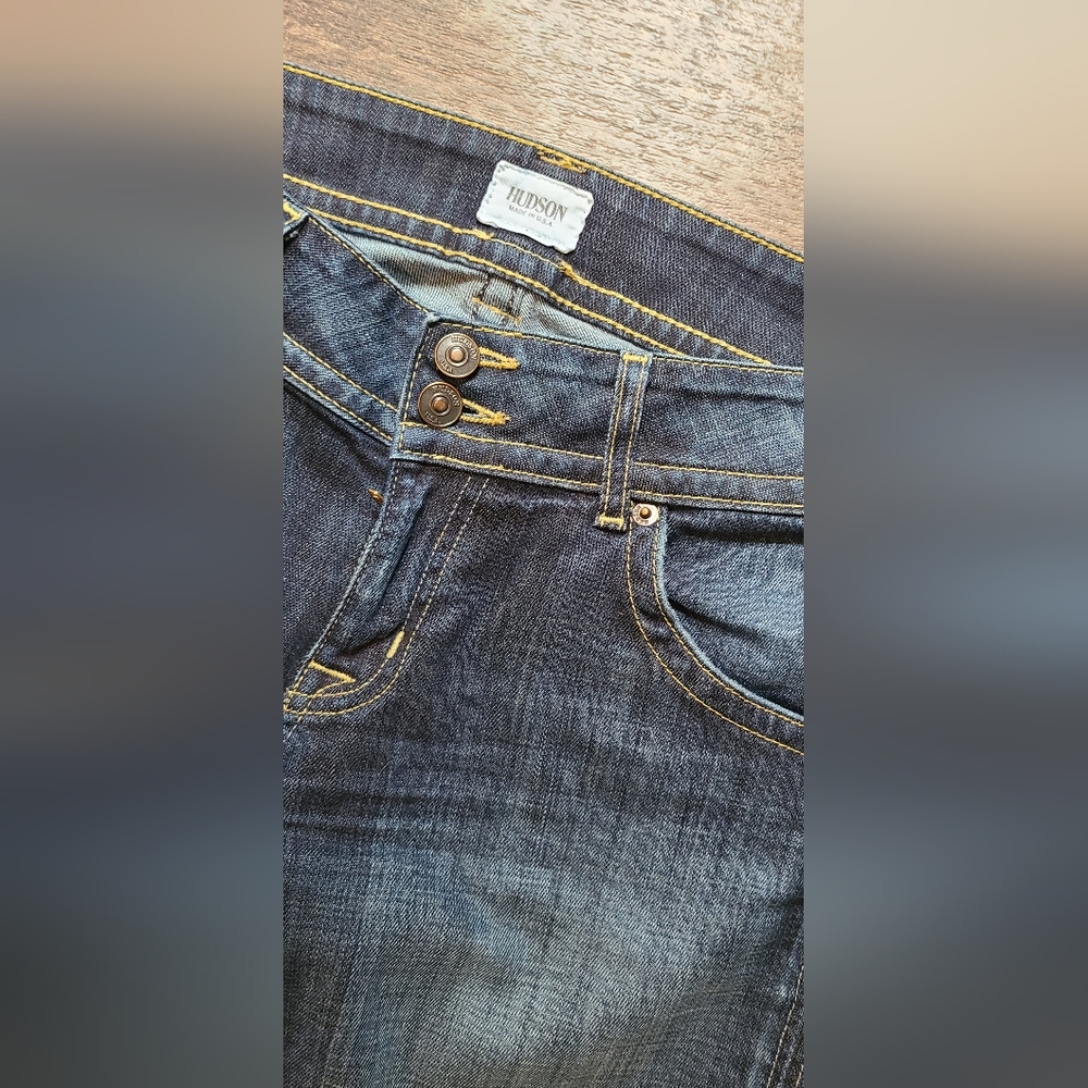 Hudson Jeans Classic Blue Denim with Contrast Stitching